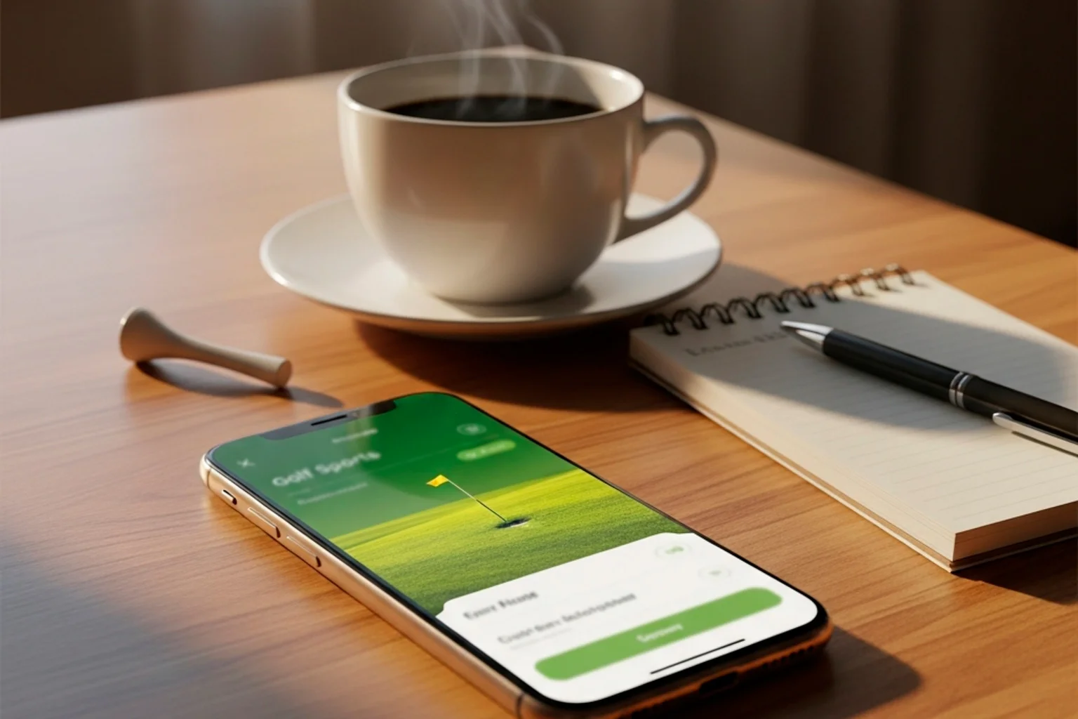 Smartphone mit Sportwetten-App zeigt Bonus-Angebot für Golf